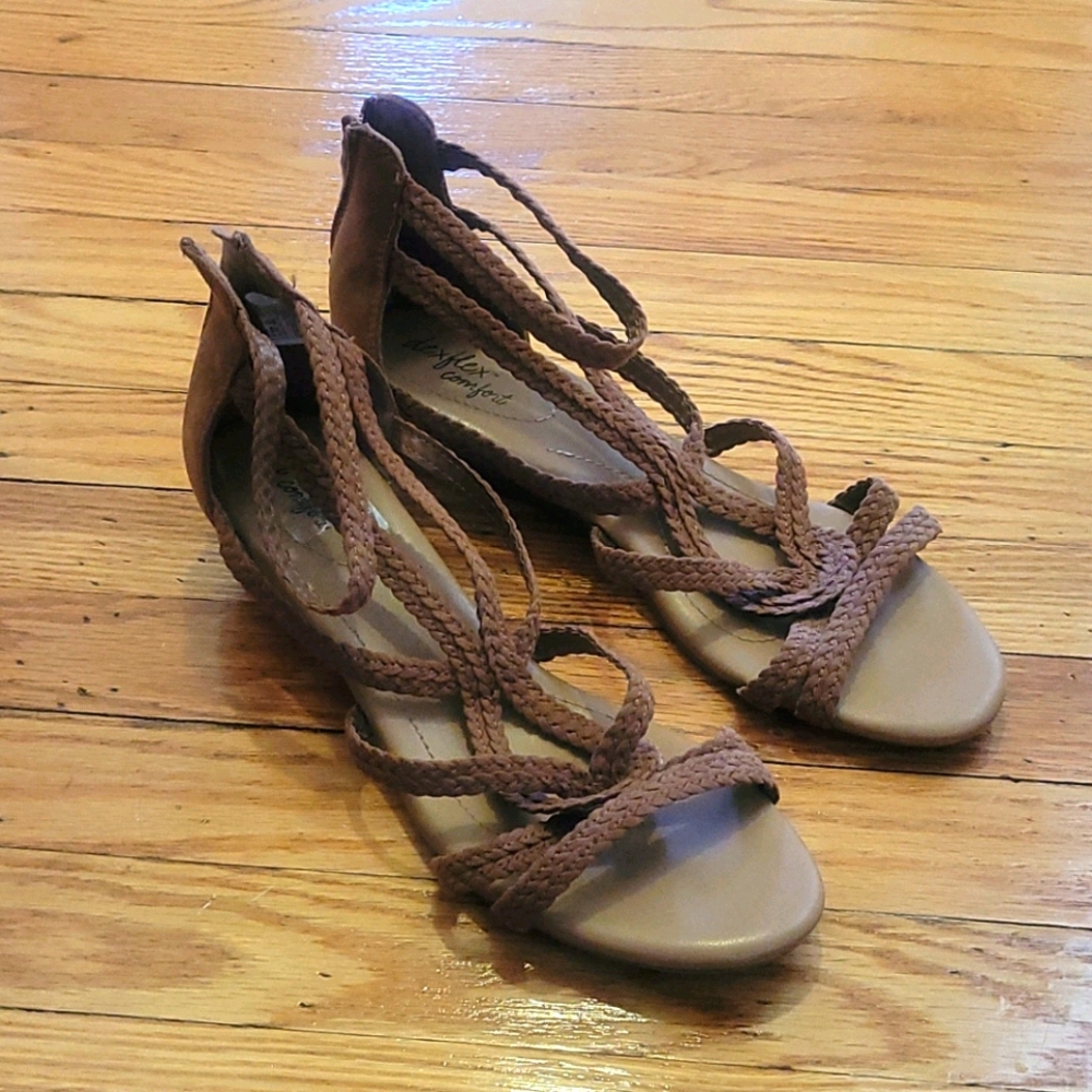 DEXFLEX COMFORT- Low wedge Gladiator Sandals